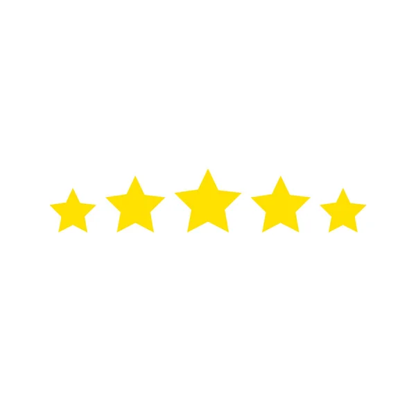 Five stars rating. Star icon. Feedback consumer or customer review evaluation banner, satisfaction level and critic icon concept. Vector illustration. Stars icon.