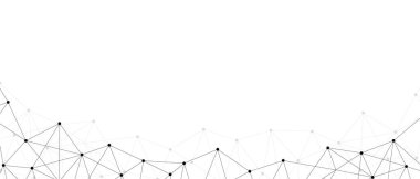 Vektör pankartı tasarımı, çizgili soyut geometrik desen, altıgen desenli beyaz arkaplan.