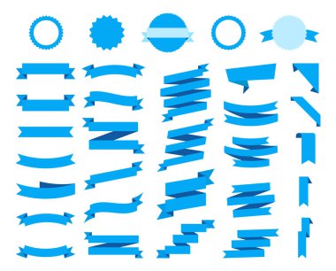 Düz vektör şeritler afiş düz beyaz arka plan üzerinde izole, Çizim Şeritler Kümesi. Şeritler simgeleri koleksiyonu.