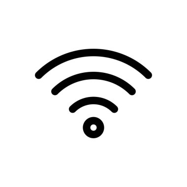 Kablosuz wifi simgeler, beyaz arka plan üzerinde izole. Vektör çizim.