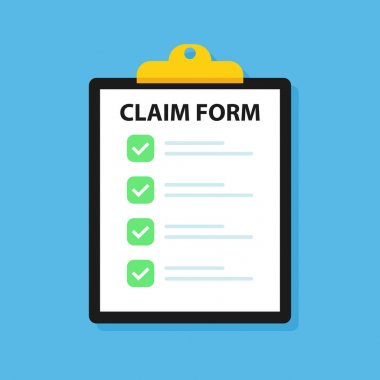 Pano talep formu. Kontrol listesi. Çevrimiçi talep formu. Vektör çizimi.