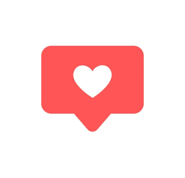 Me gusta y Corazón icono. Transmisión en vivo de vídeo, chat, me gusta. Redes sociales como botones de red de corazón rojo aislados sobre fondo blanco. Ilustración vectorial . — Vector de stock