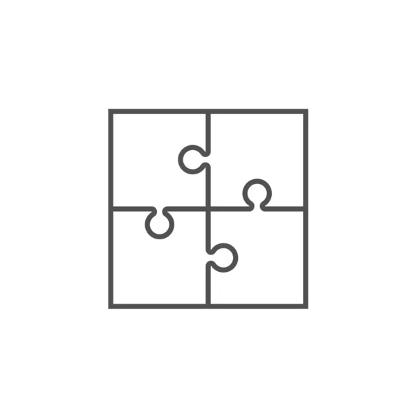 Puzzle vector icono, signo plano, pictograma sólido aislado en blanco. Logo vector ilustración . — Archivo Imágenes Vectoriales