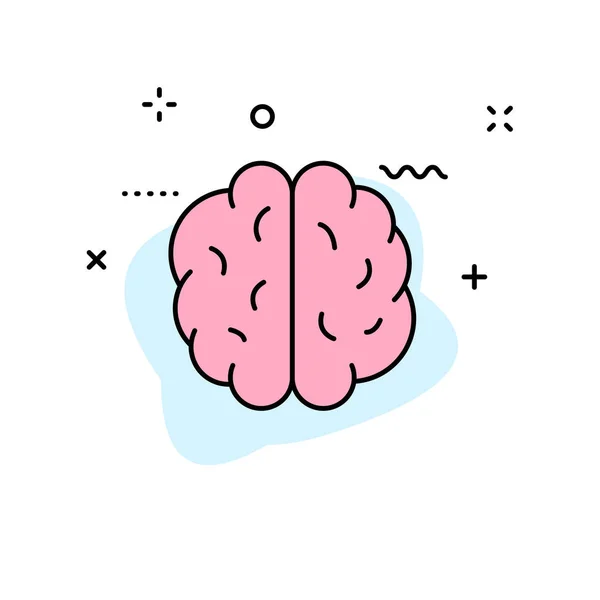 Ícone cerebral. Símbolo de ideia criativa. Brainstorm. Ilustração vetorial . —  Vetores de Stock