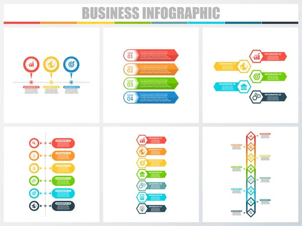 Absztrakt infographics szám opciók sablon 3, 4, 5, 6, 7, 8. Vektoros illusztráció. Használható a munkafolyamat-elrendezéshez, diagram, stratégia üzleti lépés lehetőségek, banner-és web design-készlet. — Stock Vector