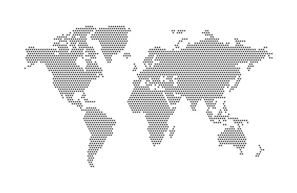 抽象ベクトル世界地図。ドットの世界地図。ベクトルイラスト. — ストックベクタ