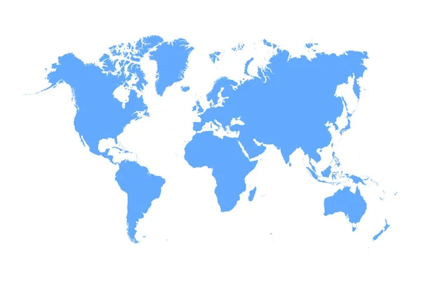 Weltkarten-Vektor isoliert auf weißem Hintergrund. Weltkarte Weltkarte. — Stockvektor