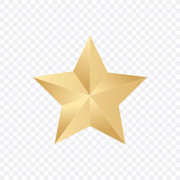 Золотая звезда на белом фоне. Векторная иллюстрация . — стоковый вектор
