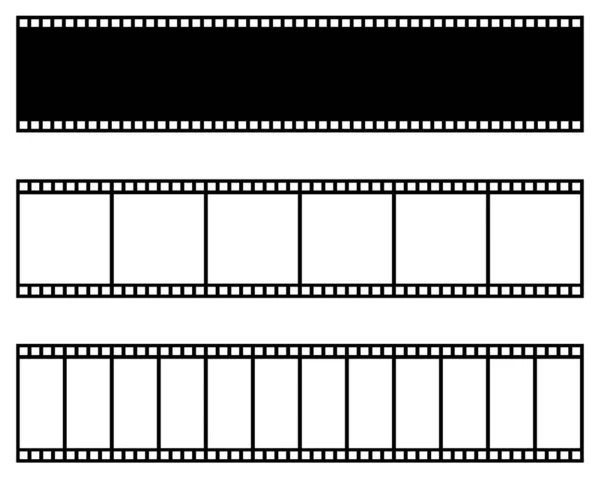 Colección de tira de película. Plantilla vectorial. Cine, película, foto, marco de tira de película . — Archivo Imágenes Vectoriales