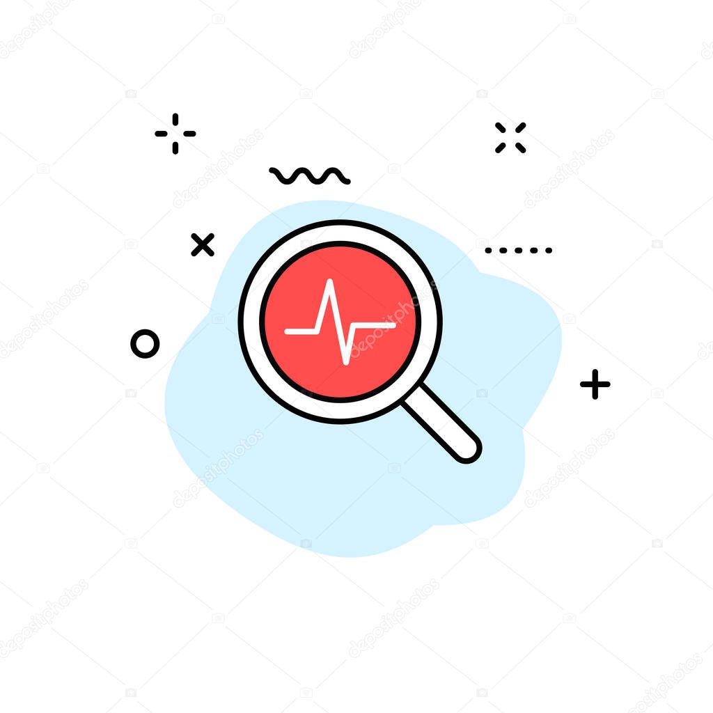 Medical and Health web icons in line style. Medicine and Health Care, RX, infographic. Vector illustration