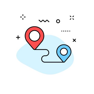 Sıra stilinde teslimat ve lojistik web simgeleri. Kurye, nakliye, ekspres teslimat, takip siparişi, destek, iş. Vektör çizimi.