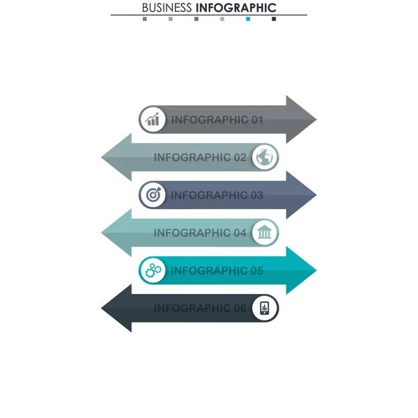 Business Data Chart Abstract Elements Graph Diagram Steps Strategy Options — Stock Vector