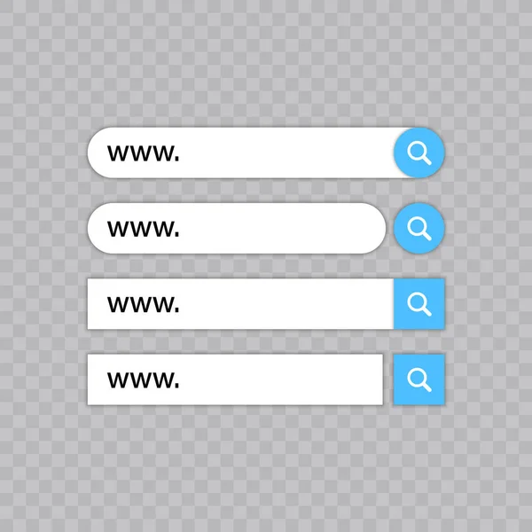 Установите поисковую строку. Векторная иллюстрация изолирована на белом фоне. Значок поисковой строки www для веб-сайта, приложения, ui и логотипа. Поиск концепции и www . — стоковый вектор