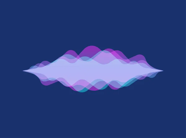 Concepto de reconocimiento de voz. Comunicación. Tecnologías inteligentes Soundwave. Micrófono. Ondas de imitación de voz y sonido. Ilustración vectorial . — Vector de stock