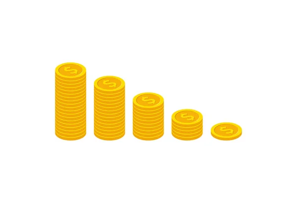 Income increase strategy, isometric Financial high return on investment, fund raising, revenue growth, interest rate, loan installment, credit money, budget balance. Vector illustration on background. — Stock Vector