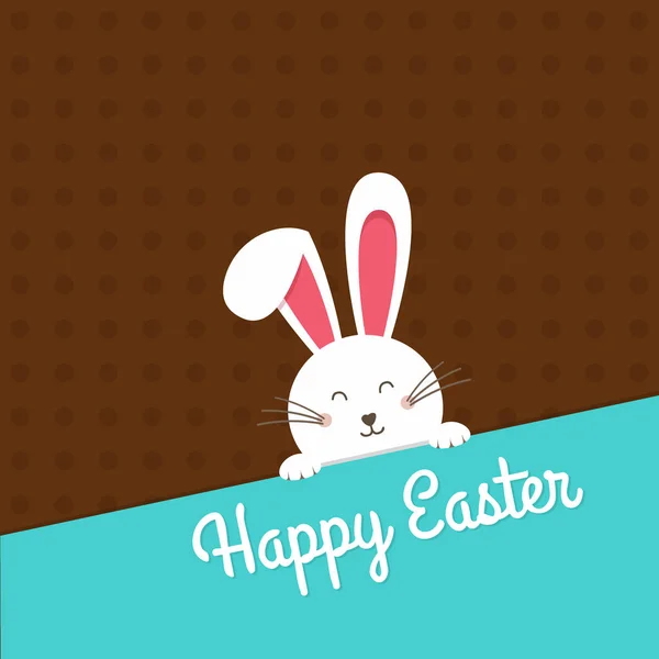Buona Pasqua con le orecchie di coniglio. Coniglio di Pasqua per il design delle vacanze di Pasqua. Pasqua coniglietto vettore illustrazione sfondo . — Vettoriale Stock