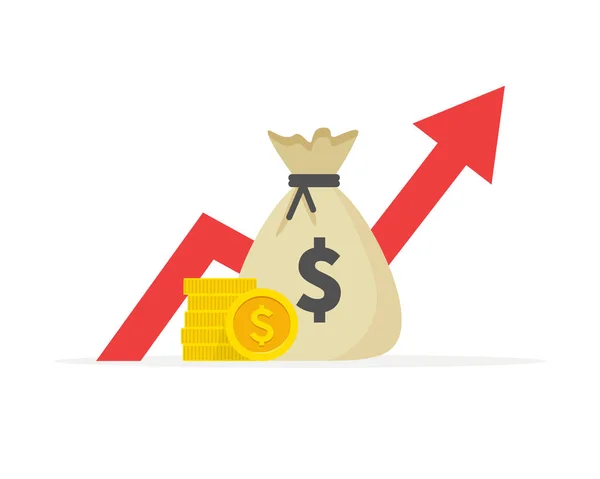 Finanzleistung, Dollar-Produktivität, statistischer Bericht, Investmentfonds, Kapitalrendite, Finanzkonsolidierung, Budgetplanung und -management, Einkommenswachstumskonzept. — Stockvektor