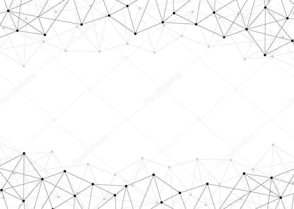 Vector banner design, abstract geometric pattern with lines, white background with hexagon pattern.