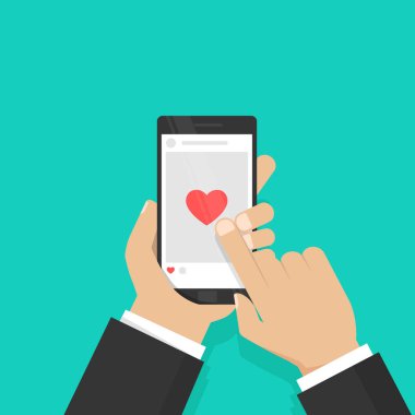 Sosyal medya pazarlama potansiyel müşterilere ulaşan. Simge gibi. Vektör çizimi.