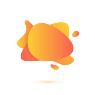 Soyut modern sıvı degradesi, grafik elemanları sıvı şekli. Akan sıvı şekilli vektör afişleri. Vektör çizimi.