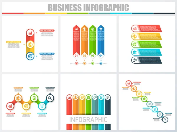 Abstrakte Infografiken nummerieren Optionen Vorlage 3, 4, 5, 6, 7, 8. Vektorillustration. kann für Workflow-Layout, Diagramm, Strategie Business Step-Optionen, Banner und Web-Design-Set verwendet werden. — Stockvektor