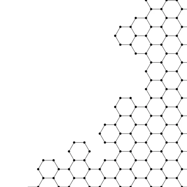 Дизайн векторного баннера, абстрактный геометрический узор с линиями, белый фон с шестиугольным узором. — стоковый вектор