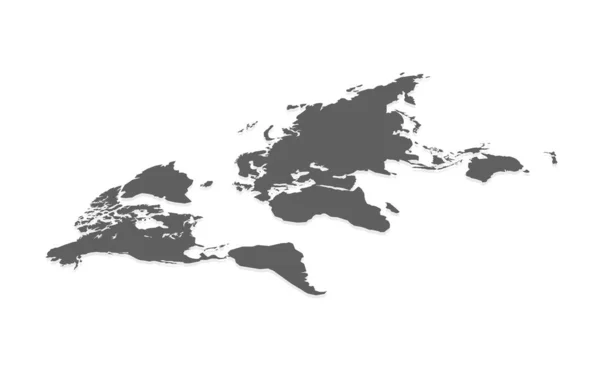Carte du monde en isométrique. Concept d'infographie. Illusion vectorielle . — Image vectorielle