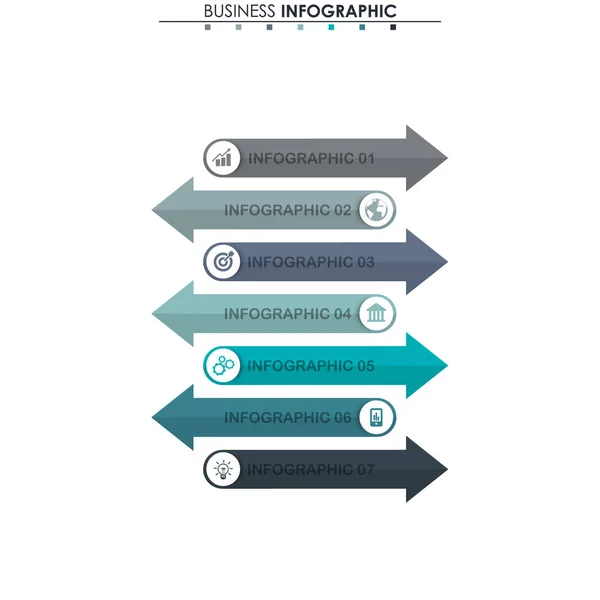 Business Data Chart Abstract Elements Graph Diagram Steps Strategy Options — Stock Vector