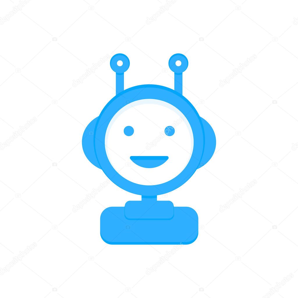 Chat bot icon background. Virtual assistant for website. Chat bot concept for customer service. Vector.