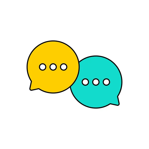 Best chat speech bubble set. Template of message bubbles chat boxes icons. Chat, bubble, speech, message. Vector illustration.