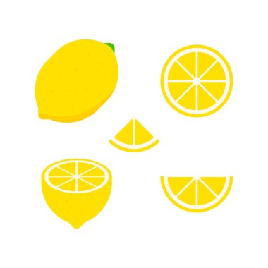 Meyve ve çilek seti. Yaz meyvesi. Meyve elma, armut, çilek, portakal, şeftali, erik, muz, karpuz, ananas kivi limon Meyve vektör toplama. Vektör çizimi.