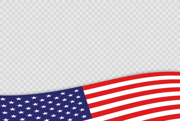 7月4日の休日のアメリカ独立記念日。アメリカ合衆国の旗。ハッピー・インディペンデンス・デーのバナー。記念日アメリカ人の経歴。ベクトルイラスト. — ストックベクタ