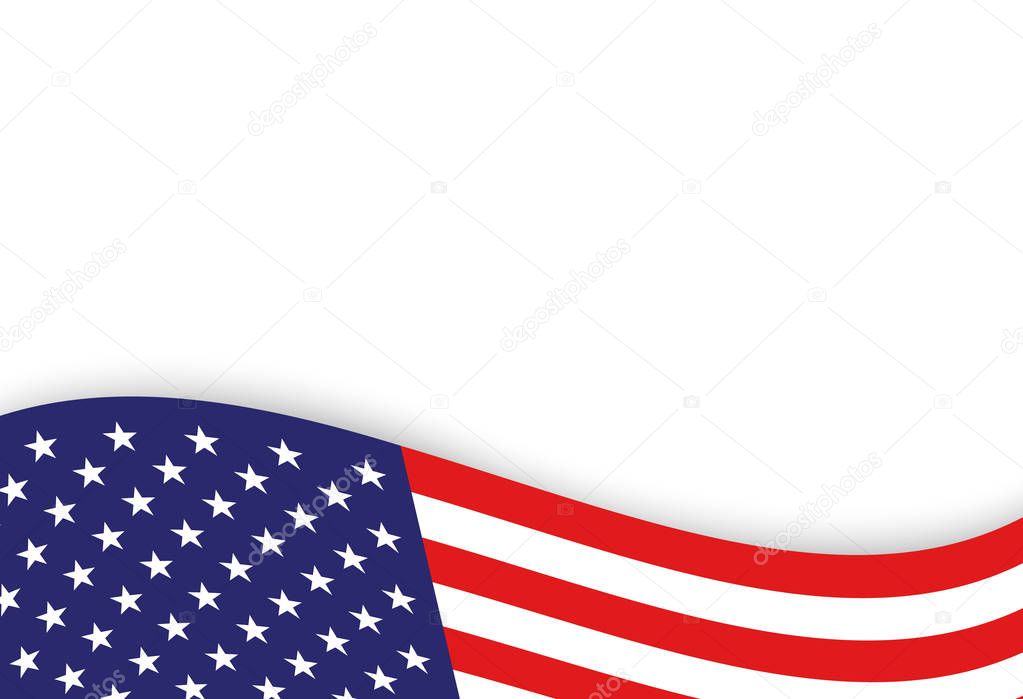 USA Independence Day 4th of July holiday. United states of America flag. Happy independence day banner. Memorial day. American background. Vector illustration