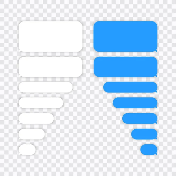 Wiadomość czatu pęcherzyki ikony wektor Messenger. Szablon wiadomości czatu. Ilustracja wektorowa. — Wektor stockowy