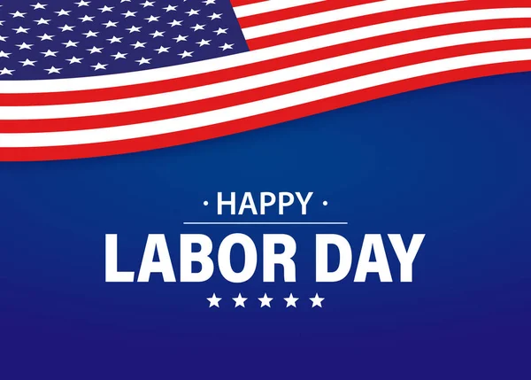 Labor day holiday banner. Happy labor day greeting card. USA flag. United States of America. Work, job. Vector illustration.