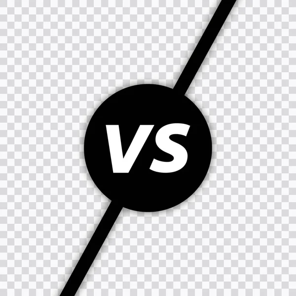 Versus vs betűk harcolni. Versus szöveg ecset festés leveleket. Vs átlátszó háttérrel. Vektoros illusztráció. — Stock Vector