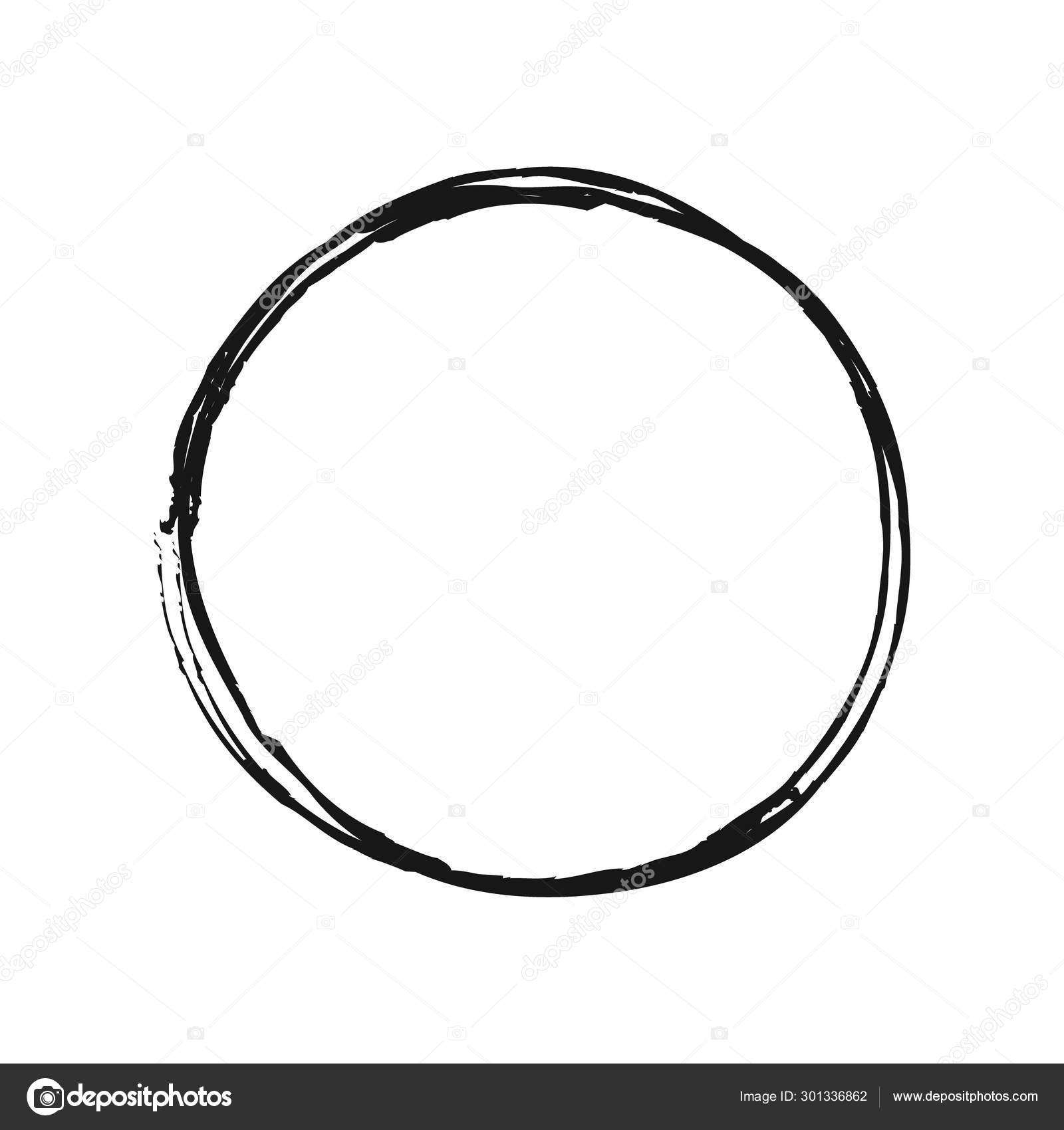 Download Hand drawn circle line sketch set. Circular scribble ...