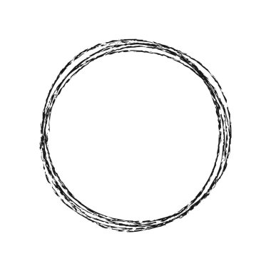 El çizilmiş daire çizgi kroki seti. İleti notu işareti tasarım öğesi için dairesel karalama karalama yuvarlak daireler. Vektör çizimi.