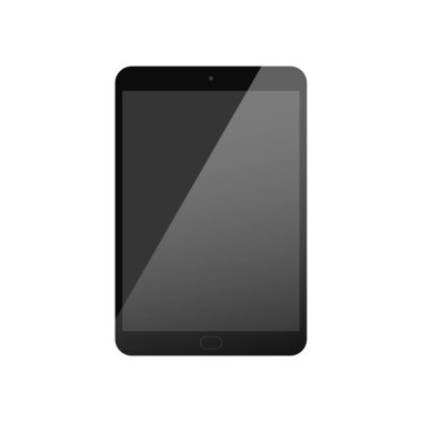 Tablet simgesi. Elektronik cihazlar, tablet ile web tasarım vektör şablonu. Düz tasarım, arka planda vektör çizimi.