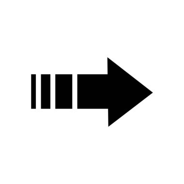 Ok büyük siyah simge. Ok simgesi. Imleç. Modern basit oklar. Vektör çizimi.