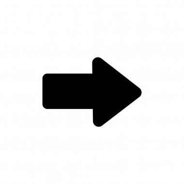 Ok büyük siyah simge. Ok simgesi. Imleç. Modern basit oklar. Vektör çizimi.