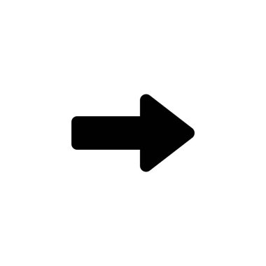 Ok büyük siyah simge. Ok simgesi. Imleç. Modern basit oklar. Vektör çizimi.