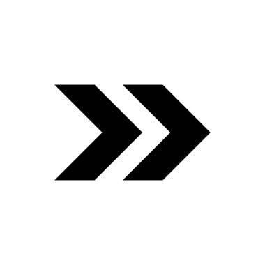 Ok büyük siyah simge. Ok simgesi. Imleç. Modern basit oklar. Vektör çizimi.