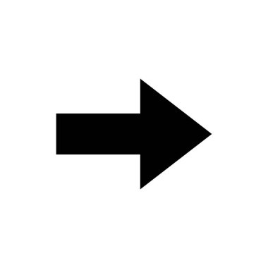 Ok büyük siyah simge. Ok simgesi. Imleç. Modern basit oklar. Vektör çizimi.