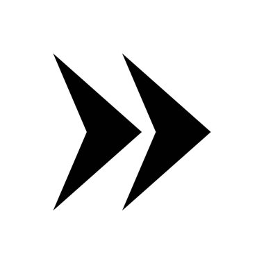 Ok büyük siyah simge. Ok simgesi. Imleç. Modern basit oklar. Vektör çizimi.