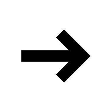 Ok büyük siyah simge. Ok simgesi. Imleç. Modern basit oklar. Vektör çizimi.