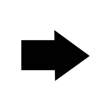 Ok büyük siyah simge. Ok simgesi. Imleç. Modern basit oklar. Vektör çizimi.