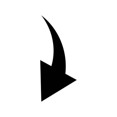 Ok büyük siyah simge. Ok simgesi. Imleç. Modern basit oklar. Vektör çizimi.