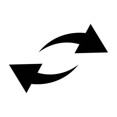 Daire ok simgesi. Pictogram yenileme yeniden yükleyin. Web siteleri için öğe. Vektör çizimi.