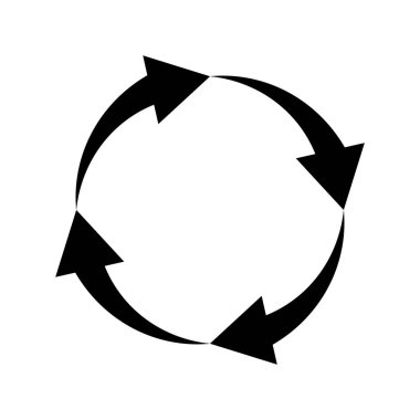 Daire ok simgesi. Pictogram yenileme yeniden yükleyin. Web siteleri için öğe. Vektör çizimi.
